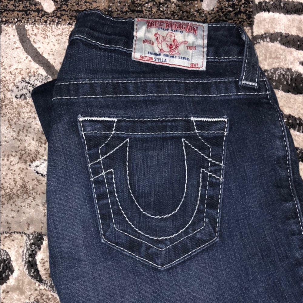 True religion skinny dark wash jeans EUC